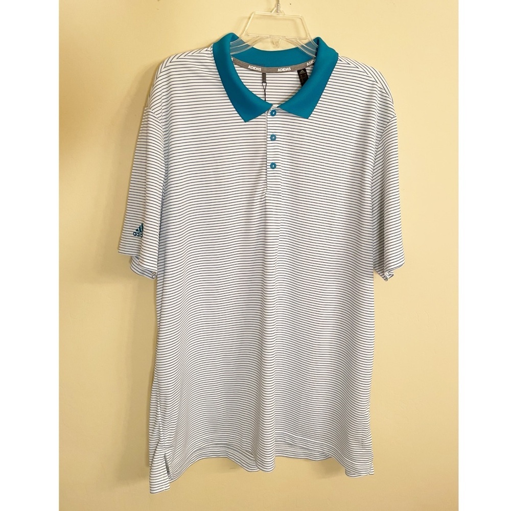 NWT Nike Standard Fit Striped Golf Shirt 2XL. SPF 50
